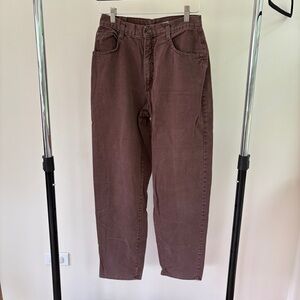 Brown High Waisted Vintage Cozy Fall Jeans Size 10